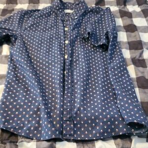 Abercrombie Kids Navy Geometric Print Shirt